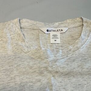 Athleta True Cotton Tee - Light Gray Heathered Tee